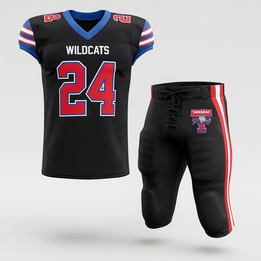 14165 Tamarac Hoosick Football — custom sublimated men’s & boys football uniform sets uniform design by Powertek Athletic