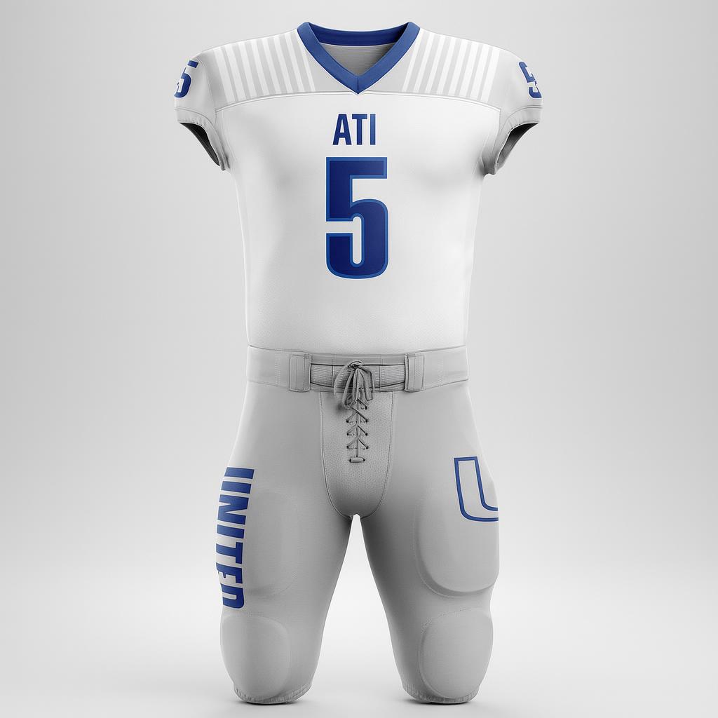 18172 United Football Uniform #2 — custom sublimated men’s & boys football uniform sets uniform design by Powertek Athletic