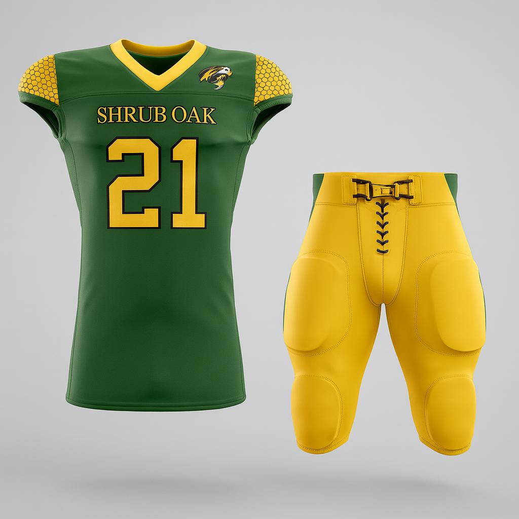 18229 Shrub Oak Football — custom sublimated men’s & boys football uniform sets uniform design by Powertek Athletic