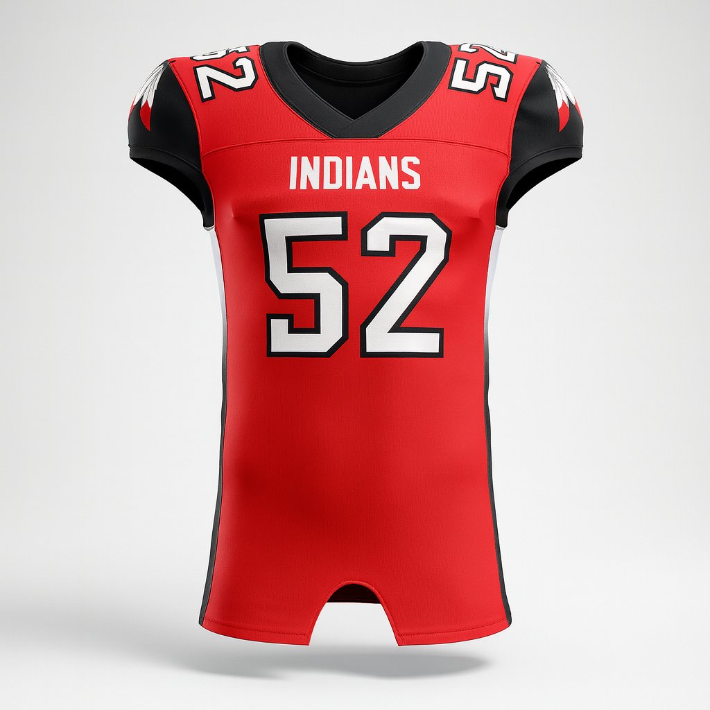 18267 Mount Laurel HS Football — custom sublimated men’s & boys football jerseys uniform design by Powertek Athletic