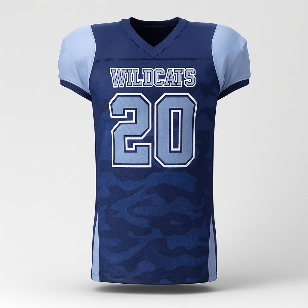 20069 Wildcats 1 — custom sublimated men’s & boys football jerseys uniform design by Powertek Athletic