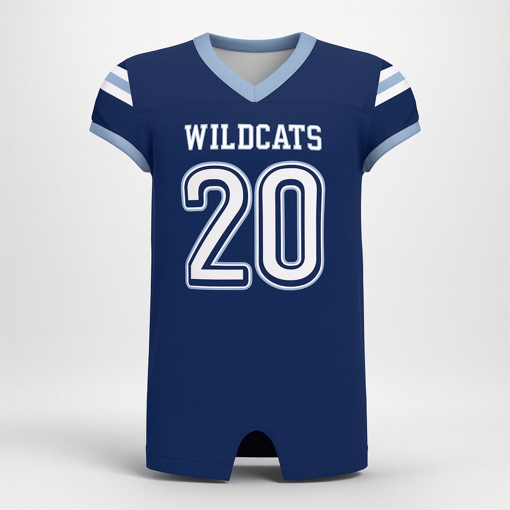 20069 Wildcats 2 — custom sublimated men’s & boys football jerseys uniform design by Powertek Athletic