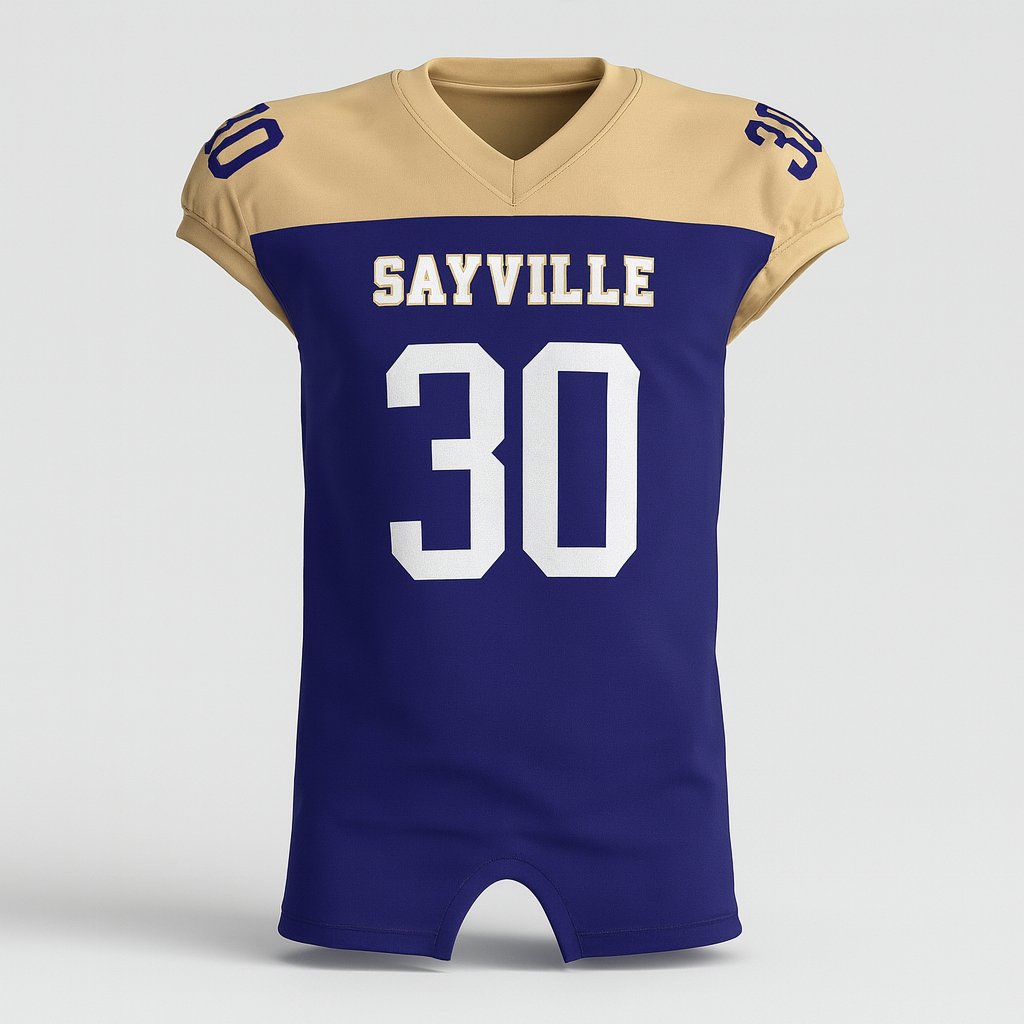 20392 Sayville Football Jersey — custom sublimated men’s & boys football jerseys uniform design by Powertek Athletic
