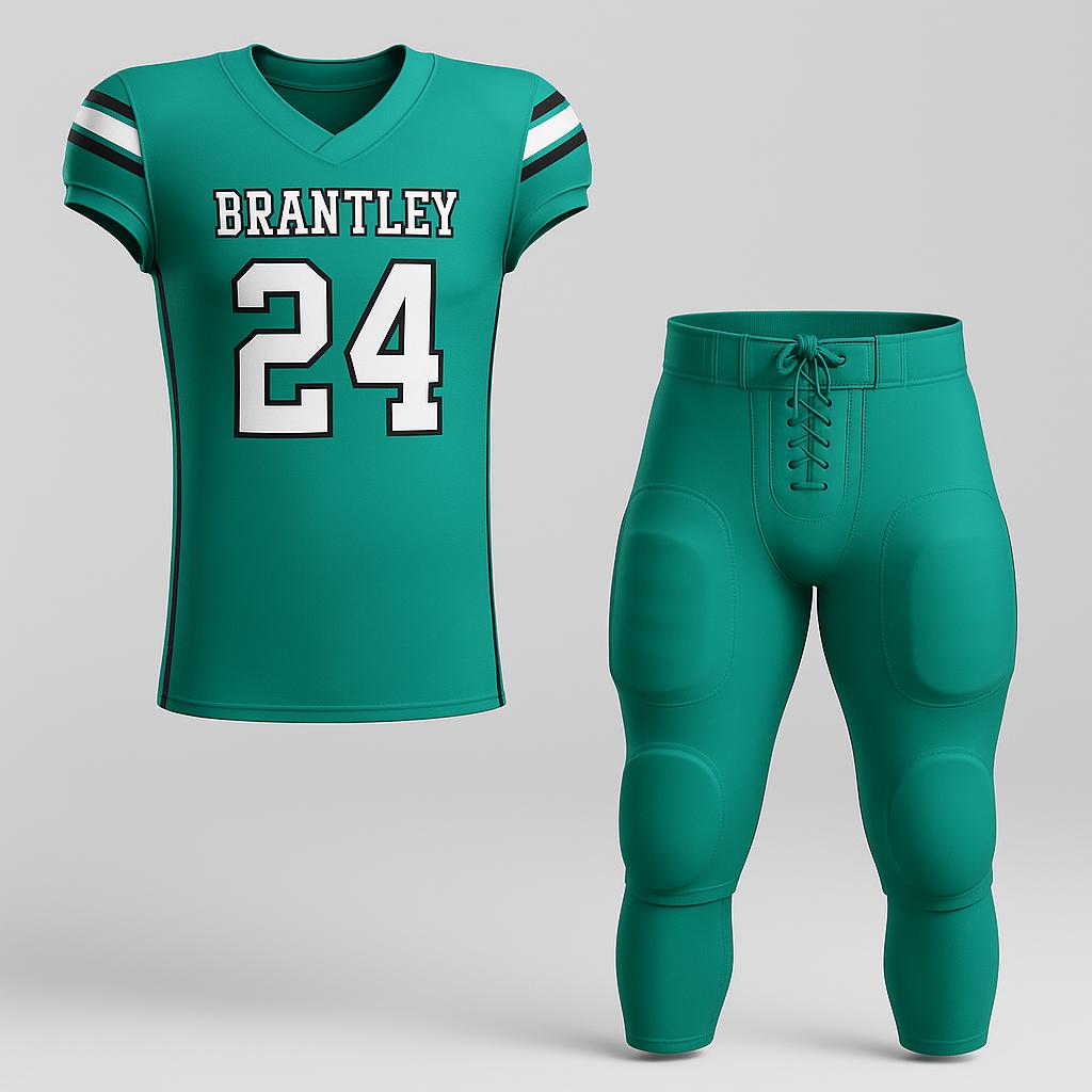 20441 Brantley Football — custom sublimated men’s & boys football uniform sets uniform design by Powertek Athletic