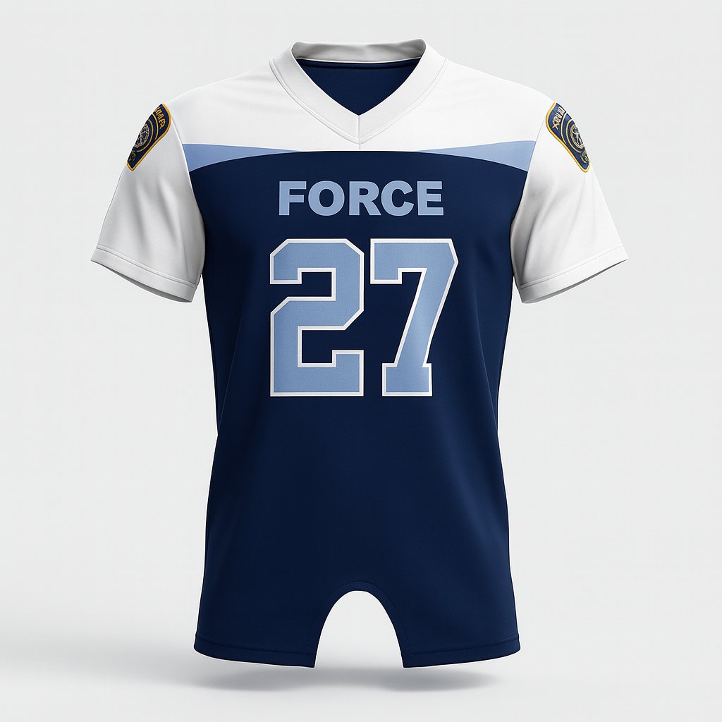 20511 Force Football #2 — custom sublimated men’s & boys football jerseys uniform design by Powertek Athletic