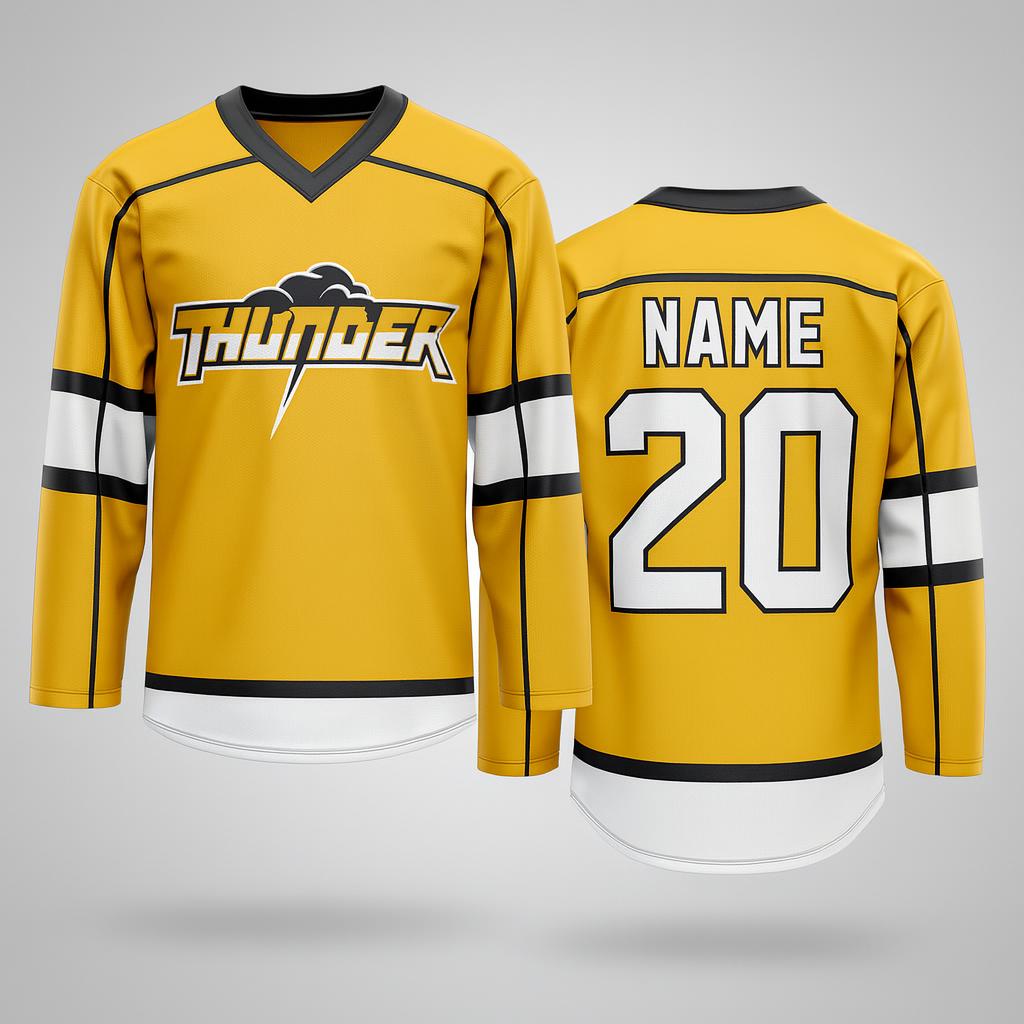 12020 New England Box Lacrosse Thunder — custom sublimated men’s & boys lacrosse box jerseys uniform design by Powertek Athletic