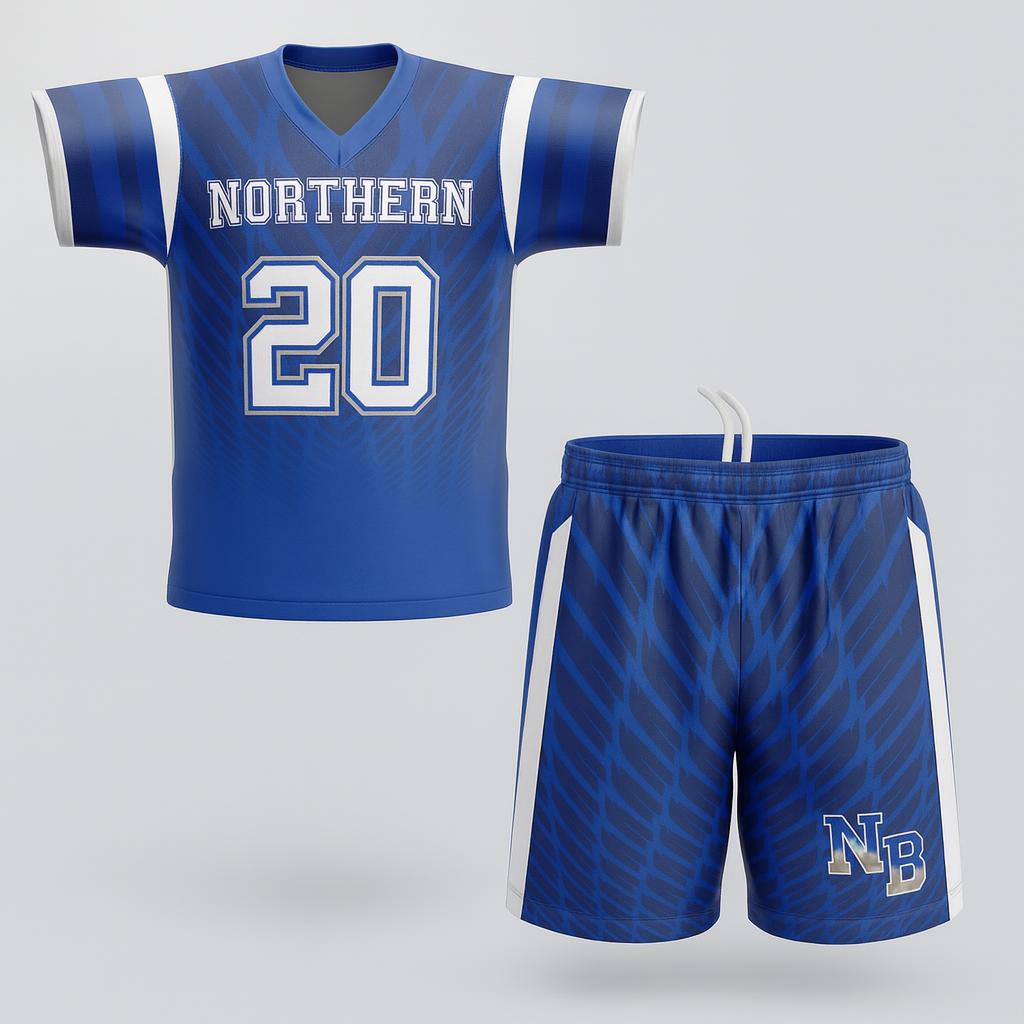 14582 NB Lacrosse Uniform — custom sublimated men’s & boys lacrosse uniform sets uniform design by Powertek Athletic