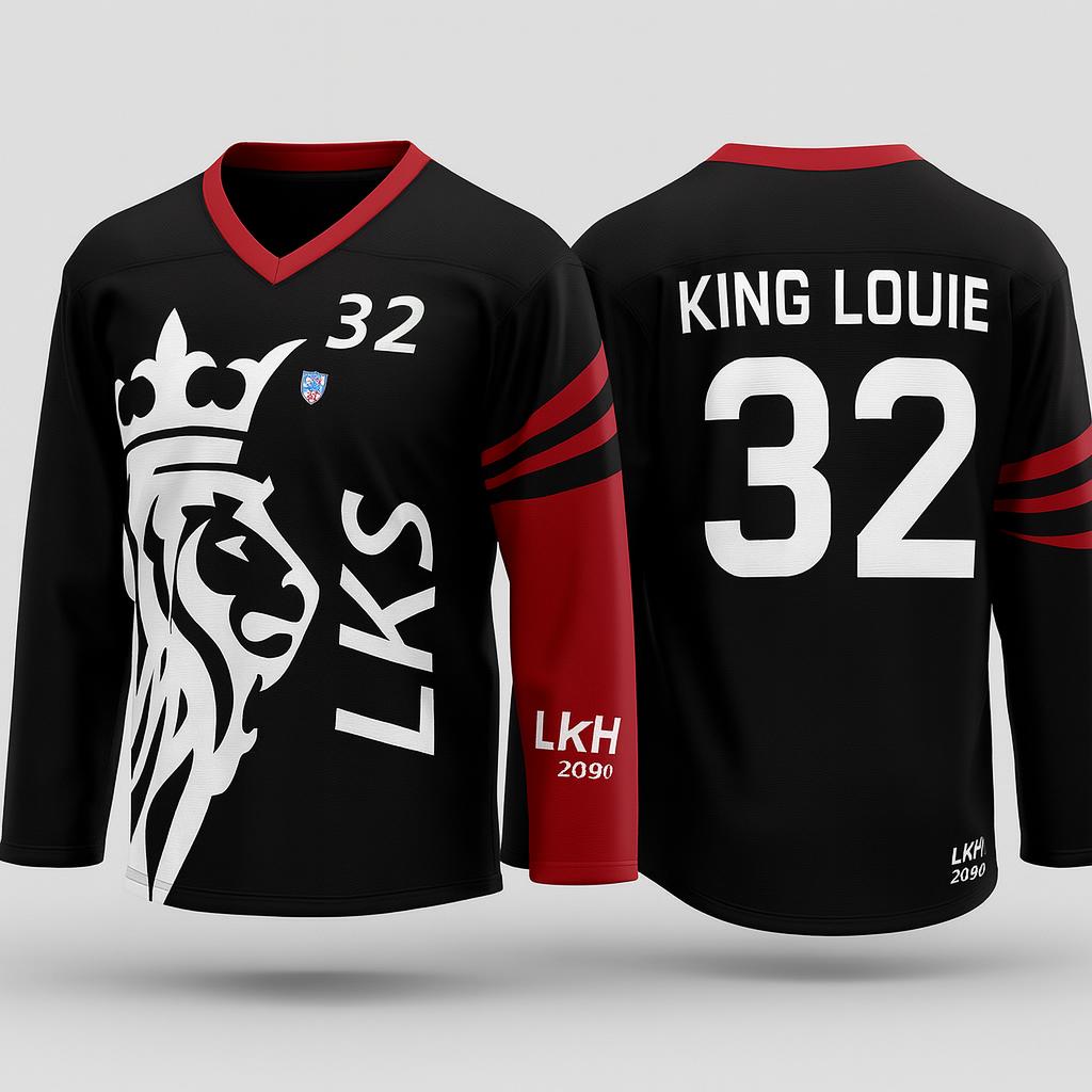 16193 King Louie Lacrosse 2026 — custom sublimated men’s & boys lacrosse box jerseys uniform design by Powertek Athletic