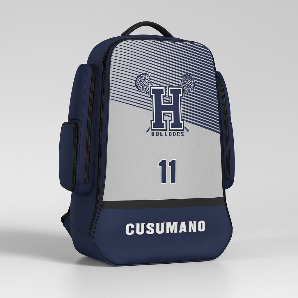 16584 Hewlett Lacrosse Bags — custom sublimated men’s & boys lacrosse bags uniform design by Powertek Athletic
