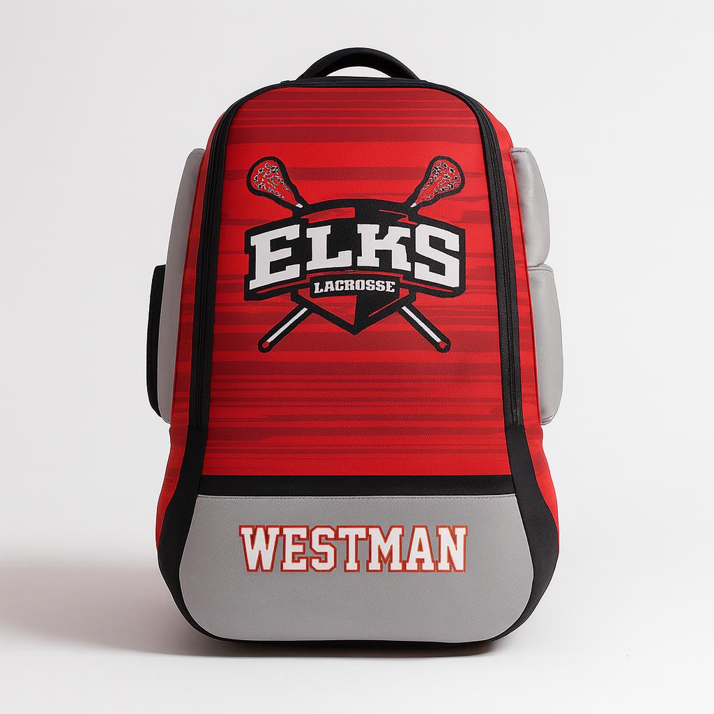 16766 Elk River Bags — custom sublimated men’s & boys lacrosse bags uniform design by Powertek Athletic