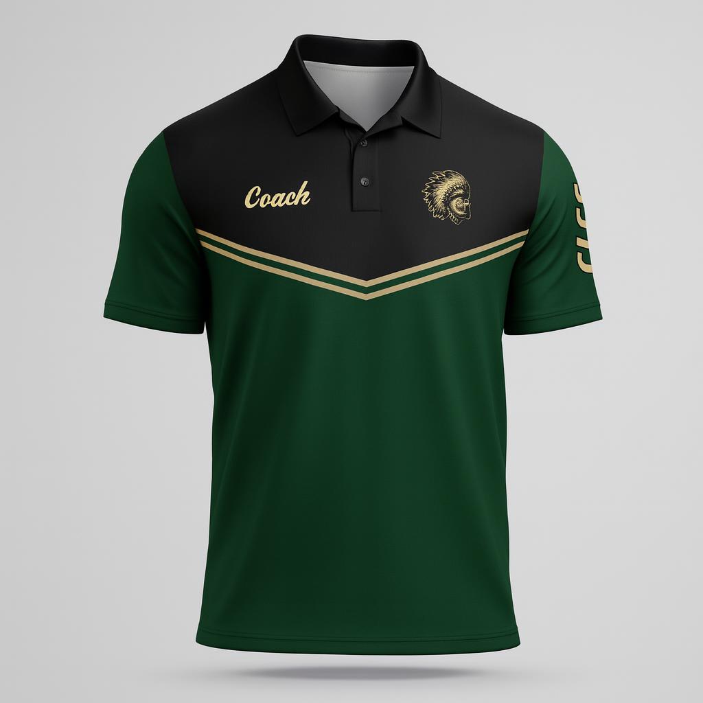 18187 CLCF Football - Polos — custom sublimated men’s & boys lacrosse polos uniform design by Powertek Athletic
