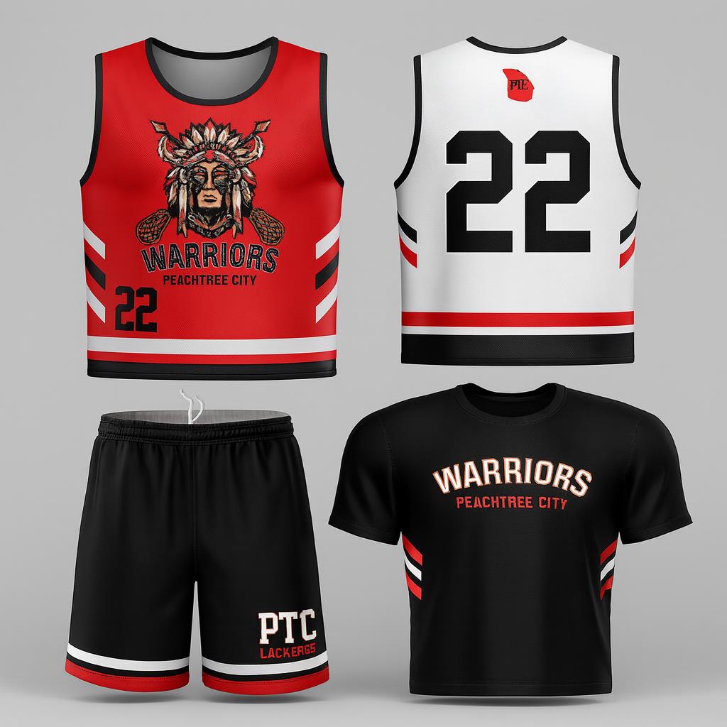 19790 Peachtree City Lacrosse 2022 — custom sublimated men’s & boys lacrosse uniform sets uniform design by Powertek Athletic