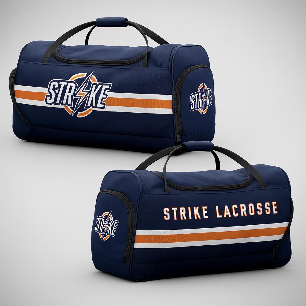 20411 Strike Lacrosse Bags — custom sublimated men’s & boys lacrosse bags uniform design by Powertek Athletic