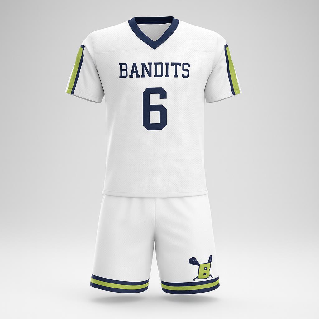 20498 Bandits 2022 Lacrosse #2 — custom sublimated men’s & boys lacrosse uniform sets uniform design by Powertek Athletic