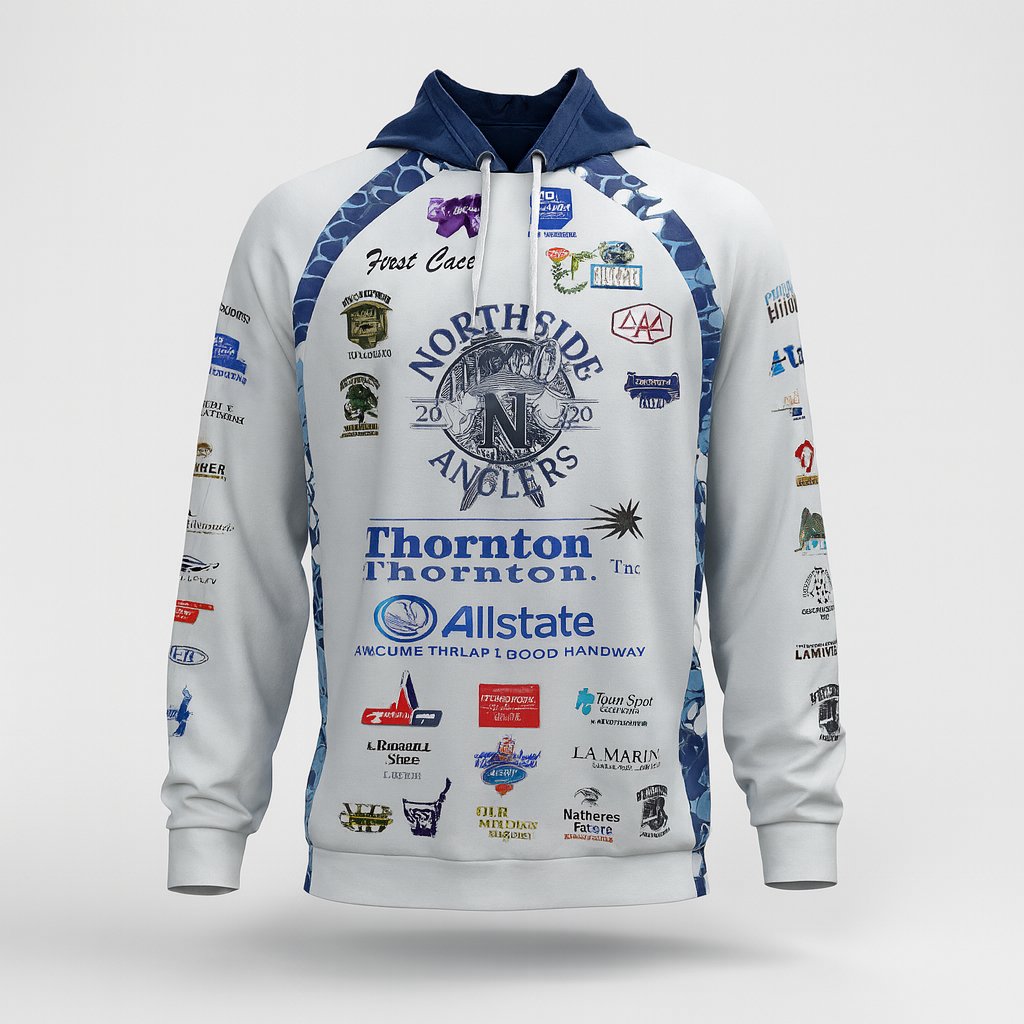 14559 Northside Fishing Hood — custom sublimated men’s & boys outdoor fishing uniform design by Powertek Athletic
