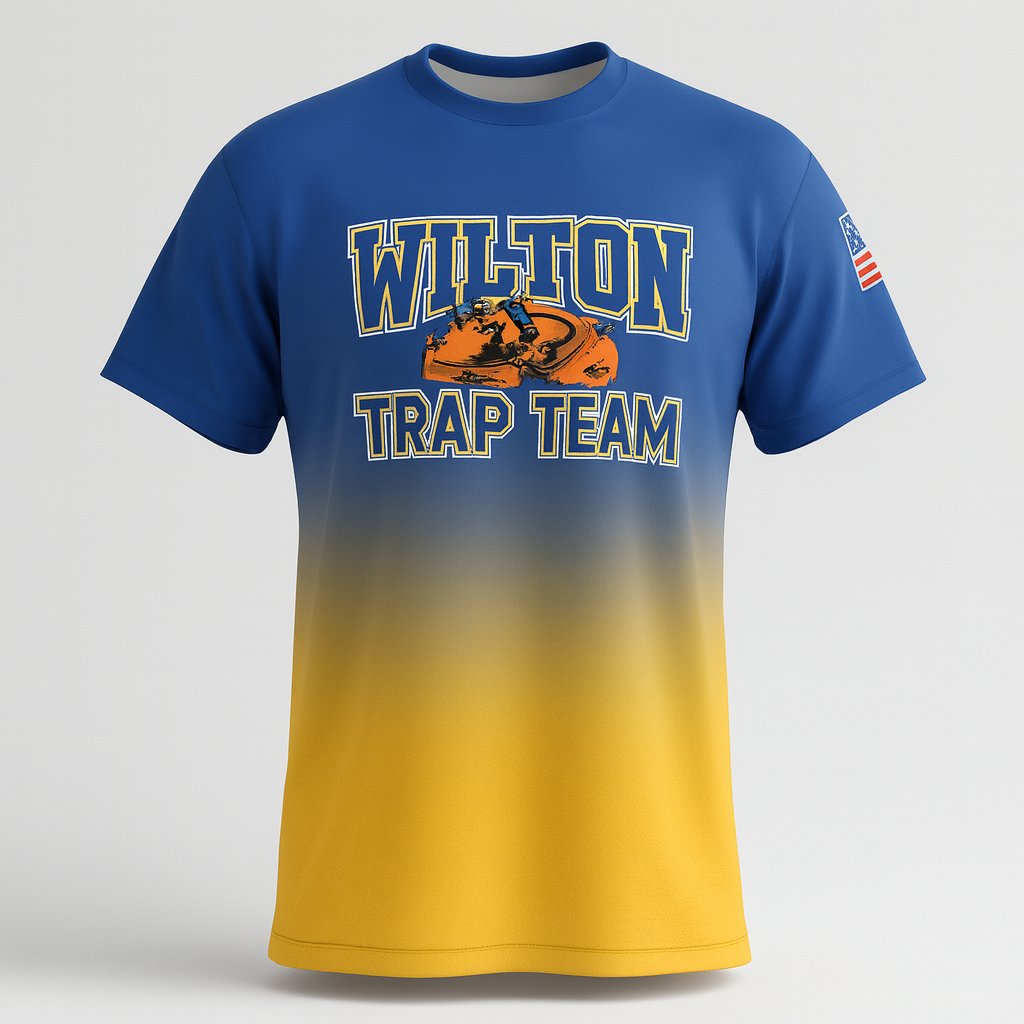 16995 Wilton Trap Team — custom sublimated men’s & boys outdoor trap uniform design by Powertek Athletic