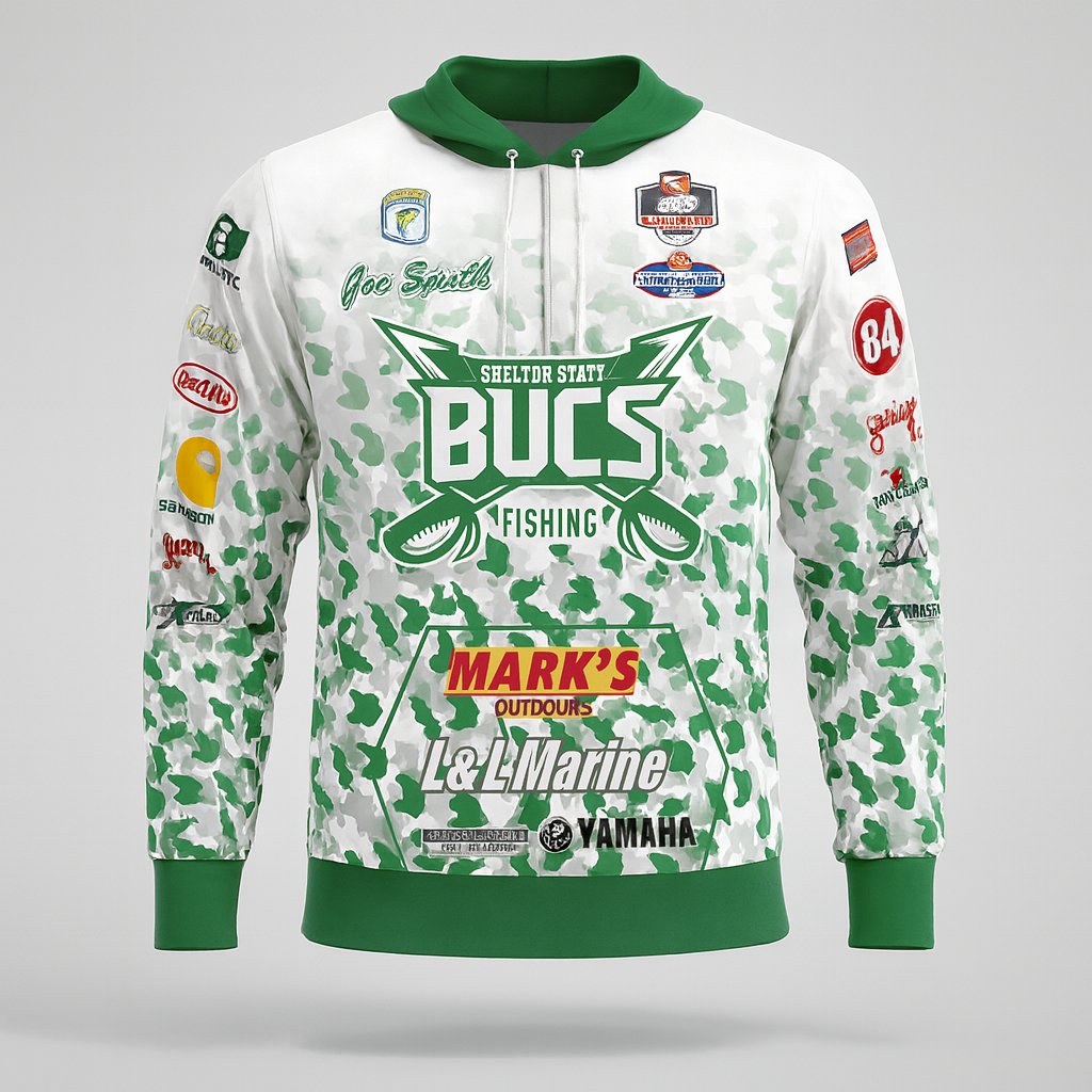 19316 Shelton State Fishing Page 1 — custom sublimated men’s & boys outdoor fishing uniform design by Powertek Athletic