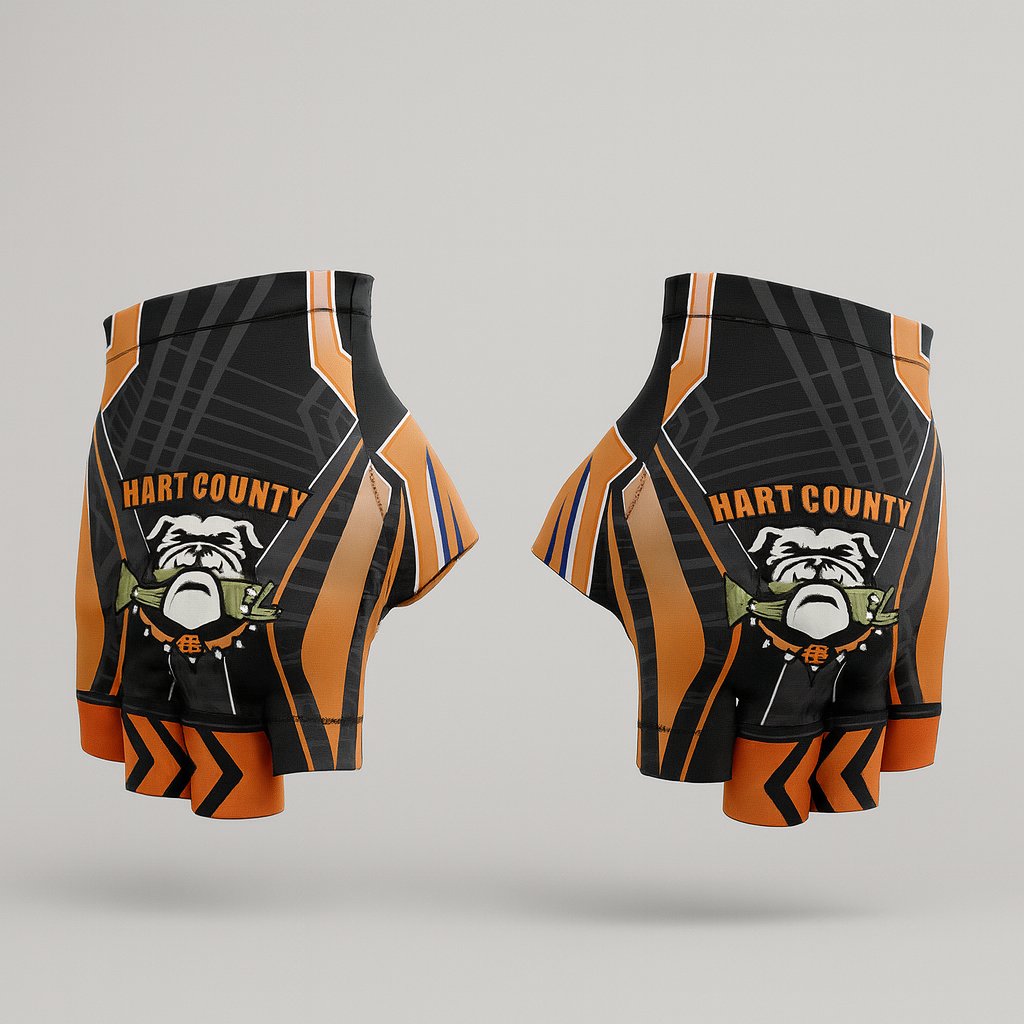 19960 Hart County Fishing Gloves — custom sublimated men’s & boys outdoor fishing uniform design by Powertek Athletic