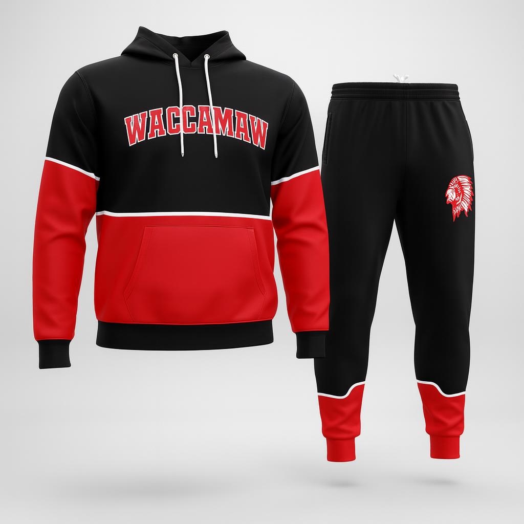 12103 Waccamaw Wrestling Warm Ups — custom sublimated men’s & boys wrestling warm ups uniform design by Powertek Athletic