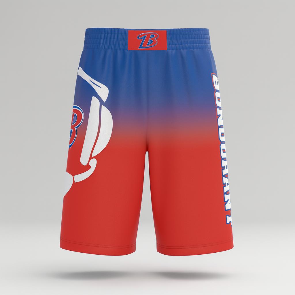 18861 Bondurant Wrestling Gear — custom sublimated men’s & boys wrestling fight shorts uniform design by Powertek Athletic
