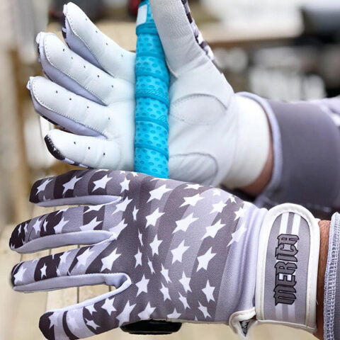 Custom sublimated lacrosse gloves