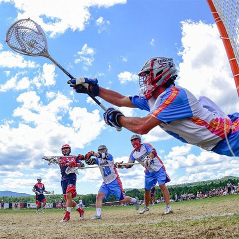 Custom sublimated lacrosse pinnie design